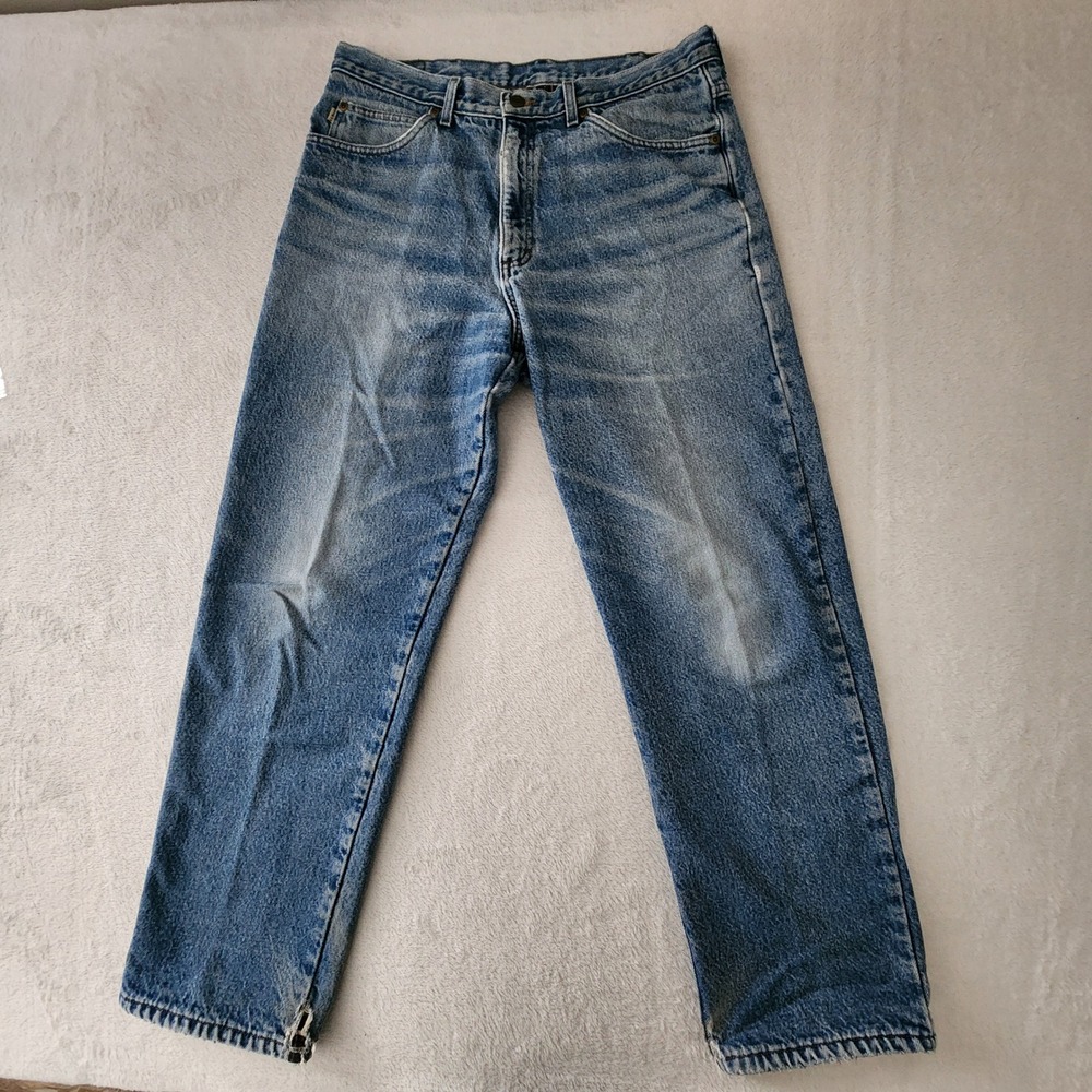 LL Bean Double L Relaxed Fit Jeans Mens W34 L30 Flannel Lined Winter Heavyweight